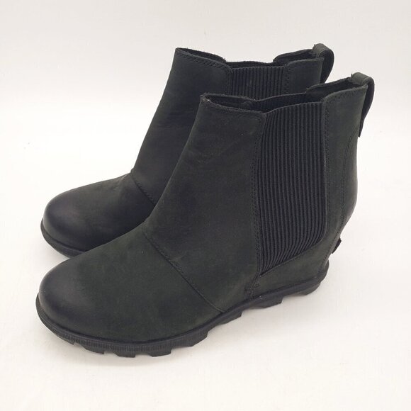 Sorel Joan of Arctic Wedge II Chelsea Boot Black Wedges Sorels Booties Womens 9 - Picture 3 of 9